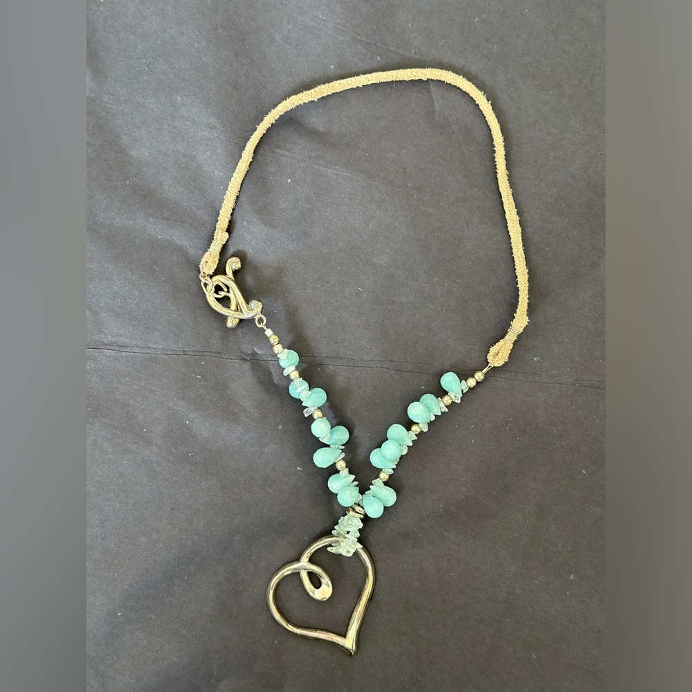 Gold and Green Necklace with Dainty Celestial Charms